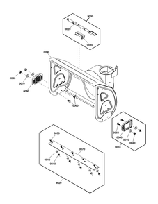 Auger Housing Group Diagram and Parts List for S1228 (1697331-01)(2020) Briggs and Stratton Snow Blower